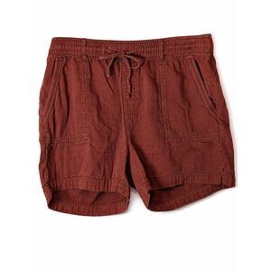 Old Navy Rust 100% Cotton Pull-on Shorts Large Drawstring Summer Casual